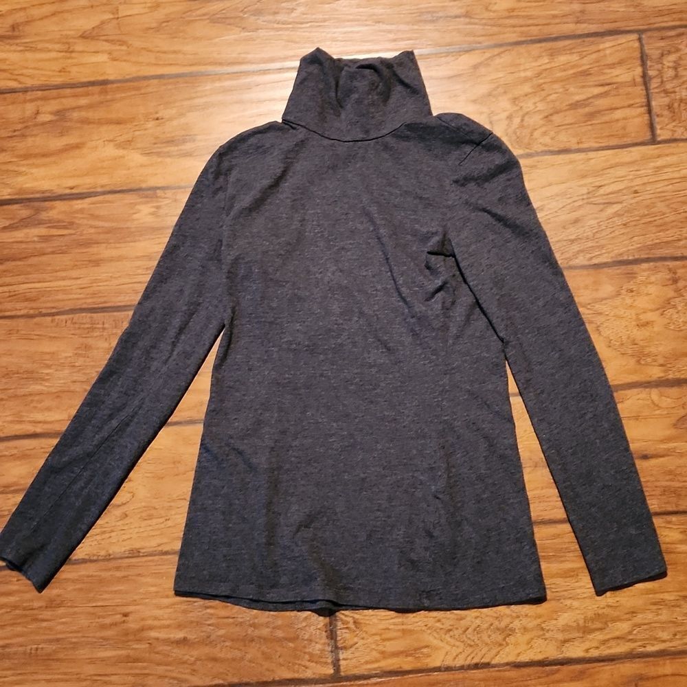 Charcoal gray women's large turtleneck top by Personal Identity